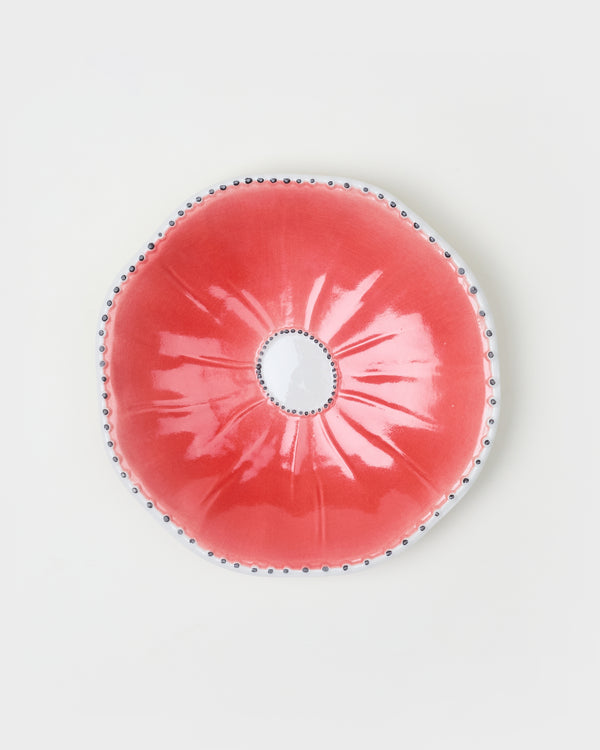 L'assiette à diner au coquelicot rouge