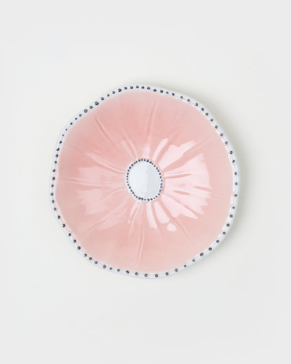 L'assiette à diner au coquelicot rose