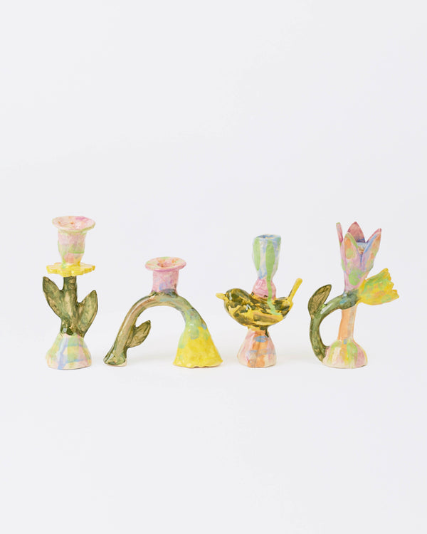 Flower forest candlesticks