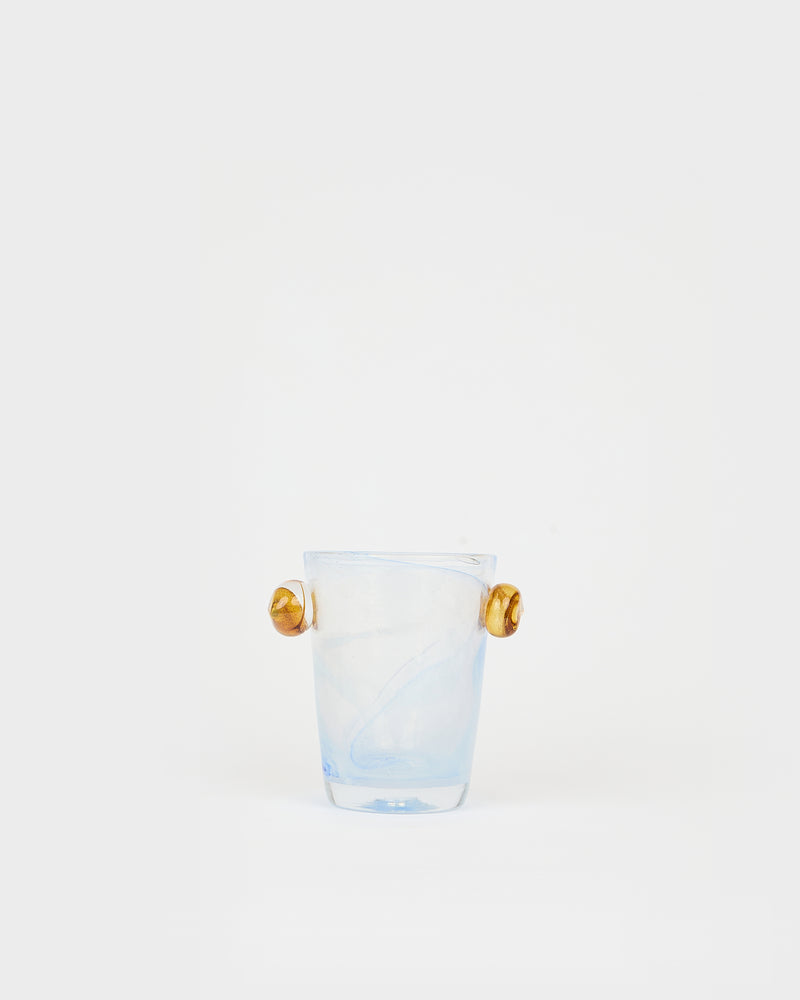 Le petit vase pivoine bleu ciel/marron