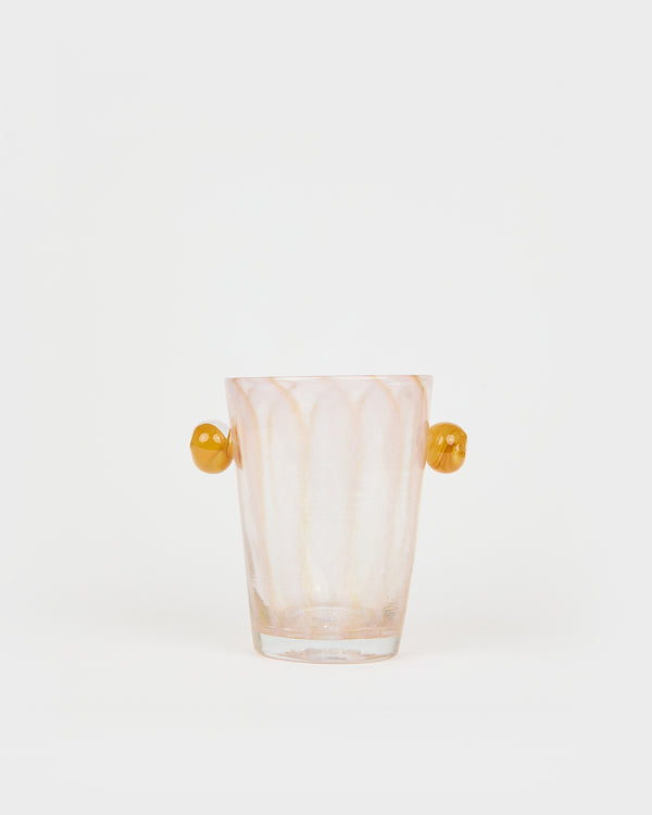 Le petit vase pivoine bleu ciel/marron