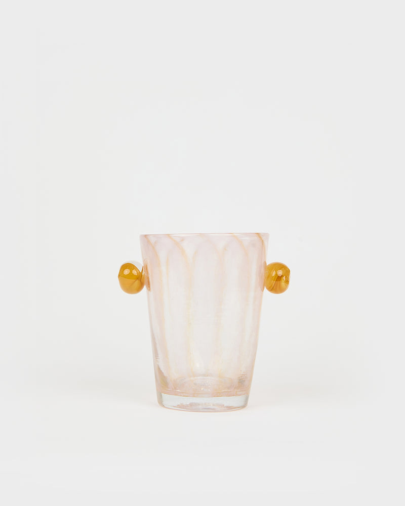 Le petit vase pivoine bleu ciel/marron